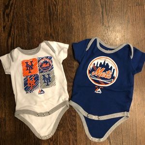 Mets 0-3 Month Onesies